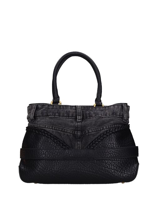 Borsa BAGGHY MED. in ecopelle e tessuto LA CARRIE | 142M-ER-151-TSJNERO